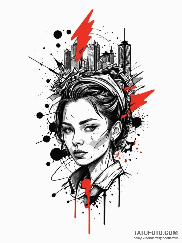 Tattoo sketch an abstract representation of r... - эскиз тату (№1752760997_0, 17.07.2025 14:03) — Tatufoto.com
