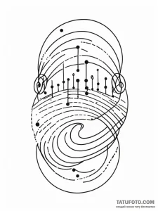 Tattoo sketch an abstract depiction of sound... - эскиз тату (№1752768383_0, 17.07.2025 16:06) — Tatufoto.com