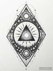 Tattoo sketch a stylized portal opening to a... - эскиз тату (№1752768952_0, 17.07.2025 16:15) — Tatufoto.com