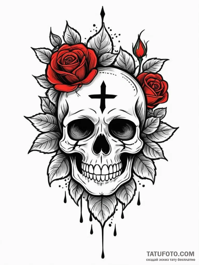 Tattoo design a classic "happy face" doodle.,... - эскиз тату (№1752771401_0, 17.07.2025 16:56) — Tatufoto.com
