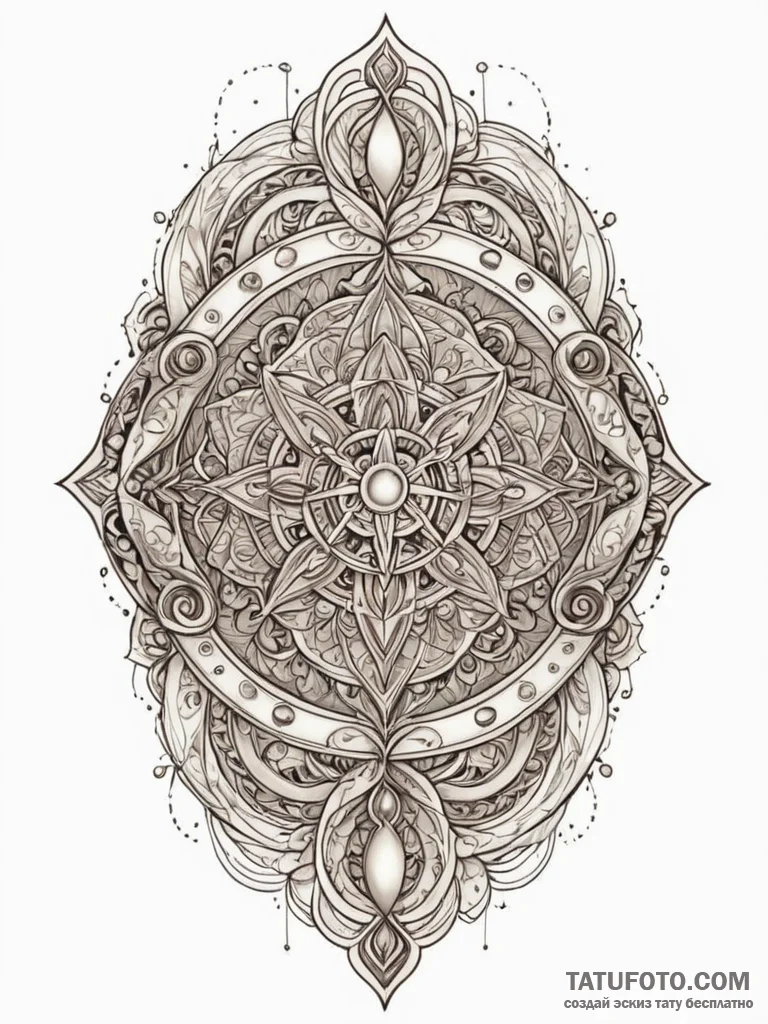 Tattoo sketch an abstract representation of g... - эскиз тату (№1752772385_0, 17.07.2025 17:13) — Tatufoto.com