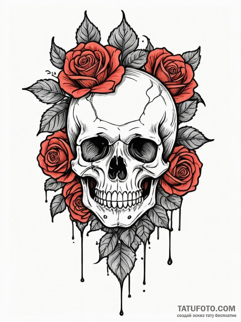 A watercolor tattoo of the surreal, saturated... - эскиз тату (№1752772628_0, 17.07.2025 17:17) — Tatufoto.com