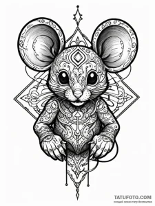 Tattoo sketch a gaming mouse pad with an intr... - эскиз тату (№1752772873_0, 17.07.2025 17:21) — Tatufoto.com