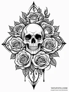 A graphic novel panel of the bloody snow from... - эскиз тату (№1752773284_0, 17.07.2025 17:28) — Tatufoto.com
