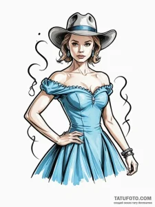 A sketch of the main characters from westworl... - эскиз тату (№1752777761_0, 17.07.2025 18:42) — Tatufoto.com
