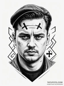 A sketch of the final scene of inglourious ba... - эскиз тату (№1752777839_0, 17.07.2025 18:43) — Tatufoto.com