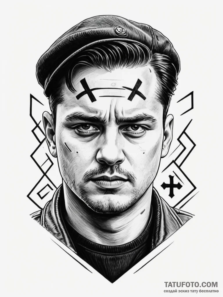 A sketch of the final scene of inglourious ba... - эскиз тату (№1752777839_0, 17.07.2025 18:43) — Tatufoto.com