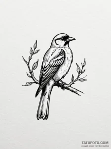 A linework tattoo of the titular bird from to... - эскиз тату (№1752778473_0, 17.07.2025 18:54) — Tatufoto.com
