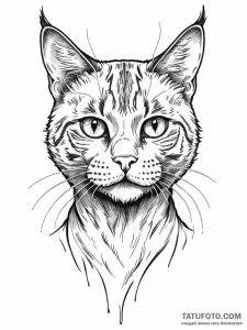 115. neo-traditional tattoo of jonesy the cat... - эскиз тату (№1752779444_0, 17.07.2025 19:10) — Tatufoto.com
