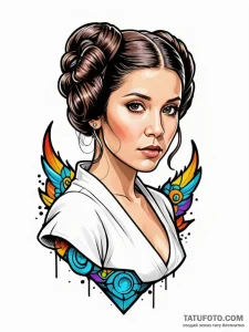 Chicano style portrait of a beautiful, tattoo... - эскиз тату (№1752779682_0, 17.07.2025 19:14) — Tatufoto.com