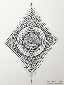 Tattoo design a stylized arrow pointing forwa... - эскиз тату (№1752781108_0, 17.07.2025 19:38) — Tatufoto.com