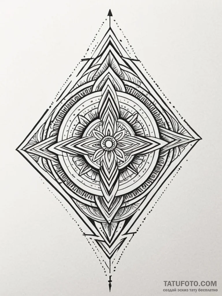 Tattoo design a stylized arrow pointing forwa... - эскиз тату (№1752781108_0, 17.07.2025 19:38) — Tatufoto.com