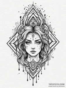 Tattoo design a mind shielded by a powerful a... - эскиз тату (№1752781742_0, 17.07.2025 19:49) — Tatufoto.com