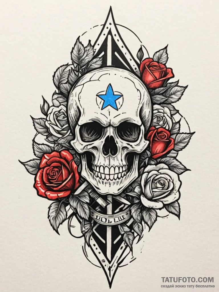Tattoo design a "thin blue line" or "thin red... - эскиз тату (№1752782538_0, 17.07.2025 20:02) — Tatufoto.com