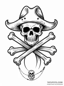 A neo-traditional tattoo of the straw hat pir... - эскиз тату (№1752782699_0, 17.07.2025 20:04) — Tatufoto.com