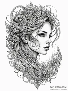 Tattoo sketch an abstract representation of "... - эскиз тату (№1752783015_0, 17.07.2025 20:10) — Tatufoto.com