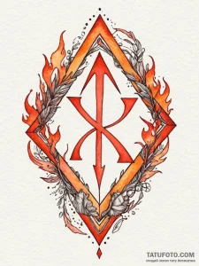 80. tattoo sketch: watercolor "sila" rune in... - эскиз тату (№1752783335_0, 17.07.2025 20:15) — Tatufoto.com