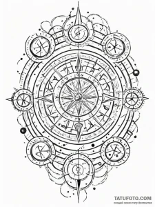Tattoo sketch an abstract representation of t... - эскиз тату (№1752783415_0, 17.07.2025 20:16) — Tatufoto.com