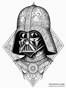 Neo-traditional tattoo design of darth vader'... - эскиз тату (№1752783574_0, 17.07.2025 20:19) — Tatufoto.com
