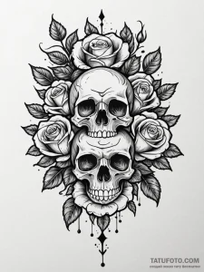 Spruce, concept art for tattoo, chicano tatto... - эскиз тату (№1752783812_0, 17.07.2025 20:23) — Tatufoto.com