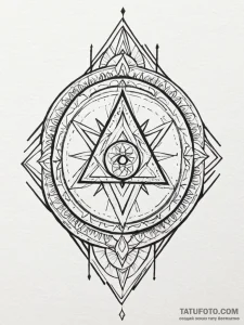 63. tattoo sketch: a "chernobog" rune appeari... - эскиз тату (№1752784373_0, 17.07.2025 20:32) — Tatufoto.com