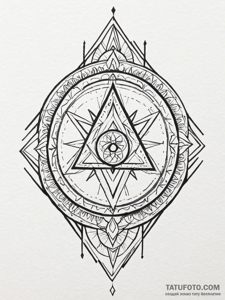 63. tattoo sketch: a "chernobog" rune appeari... - эскиз тату (№1752784373_0, 17.07.2025 20:32) — Tatufoto.com