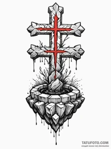 Tattoo design a sturdy, ancient stone well.,... - эскиз тату (№1752785488_0, 17.07.2025 20:51) — Tatufoto.com