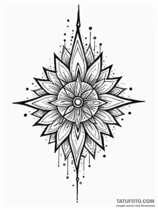 Tattoo sketch a subtle light source radiating... - эскиз тату (№1752786920_0, 17.07.2025 21:15) — Tatufoto.com