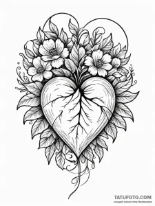 Tattoo sketch a subtle negative space heart i... - эскиз тату (№1752788326_0, 17.07.2025 21:38) — Tatufoto.com