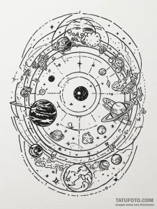 Tattoo sketch a zodiac glyph with its corresp... - эскиз тату (№1752788792_0, 17.07.2025 21:46) — Tatufoto.com