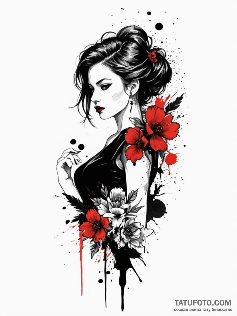 Tattoo design a subtle fabric texture (e.g.,... - эскиз тату (№1752790360_0, 17.07.2025 22:12) — Tatufoto.com