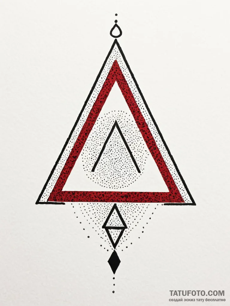 Triad (symbol), artistic tattoo sketch, on a... - эскиз тату (№1752790679_0, 17.07.2025 22:17) — Tatufoto.com