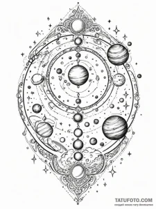 A dotwork tattoo of the galaxy map with key p... - эскиз тату (№1752791954_0, 17.07.2025 22:39) — Tatufoto.com
