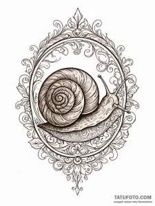 Snail, tattoo drawing outline, sepia tone ske... - эскиз тату (№1752792189_0, 17.07.2025 22:43) — Tatufoto.com