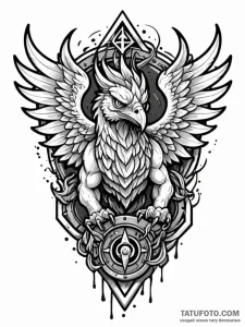 Linework tattoo of the harkonnen griffin symb... - эскиз тату (№1752793065_0, 17.07.2025 22:57) — Tatufoto.com