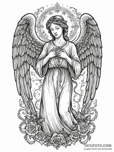A linework tattoo of a weeping angel from doc... - эскиз тату (№1752793380_0, 17.07.2025 23:03) — Tatufoto.com