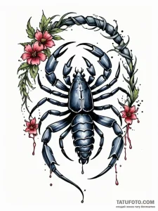 Tattoo design a scorpio scorpion, its body ma... - эскиз тату (№1752794254_0, 17.07.2025 23:17) — Tatufoto.com