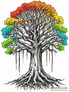 Tattoo design a powerful, ancient banyan tree... - эскиз тату (№1752794815_0, 17.07.2025 23:26) — Tatufoto.com