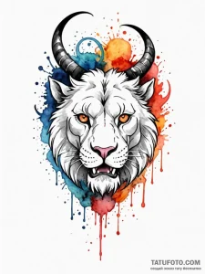 Chimera, tattoo line art, watercolor tattoo s... - эскиз тату (№1752794973_0, 17.07.2025 23:29) — Tatufoto.com