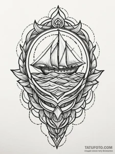 Tattoo design an abstract pattern of overlapp... - эскиз тату (№1752795053_0, 17.07.2025 23:30) — Tatufoto.com