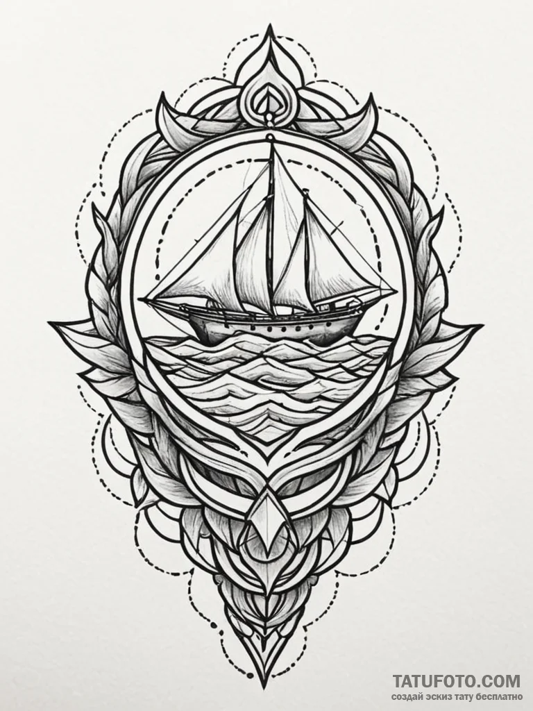 Tattoo design an abstract pattern of overlapp... - эскиз тату (№1752795053_0, 17.07.2025 23:30) — Tatufoto.com