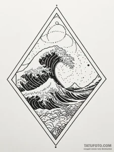 Tattoo design a tiny, subtle wave pattern., t... - эскиз тату (№1752795847_0, 17.07.2025 23:44) — Tatufoto.com