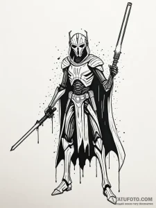 Trash polka sketch of general grievous with h... - эскиз тату (№1752832646_0, 18.07.2025 09:57) — Tatufoto.com
