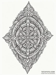 Tattoo sketch an intricate mosaic pattern in... - эскиз тату (№1752832963_0, 18.07.2025 10:02) — Tatufoto.com