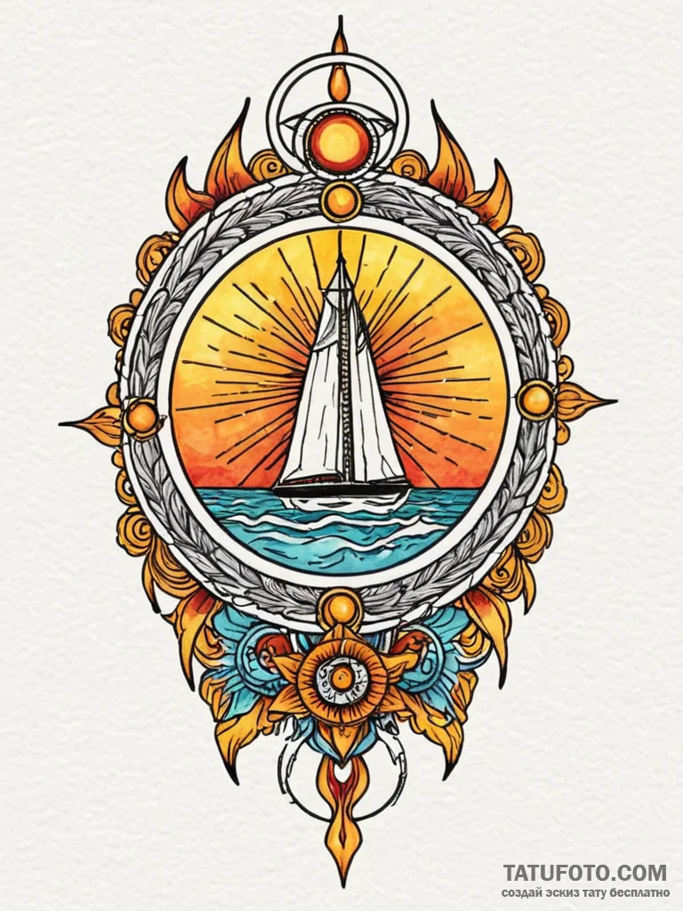 Tattoo sketch a warm, golden glow radiating f... - эскиз тату (№1752833043_0, 18.07.2025 10:04) — Tatufoto.com