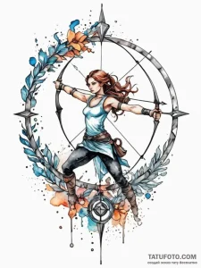 Tattoo sketch a sagittarius archer with a sub... - эскиз тату (№1752833442_0, 18.07.2025 10:10) — Tatufoto.com
