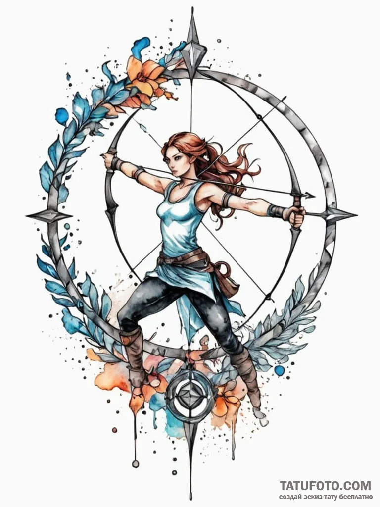 Tattoo sketch a sagittarius archer with a sub... - эскиз тату (№1752833442_0, 18.07.2025 10:10) — Tatufoto.com