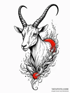 Tattoo design a capricorn goat-fish, appearin... - эскиз тату (№1752833607_0, 18.07.2025 10:13) — Tatufoto.com