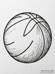 A close-up of the texture of a basketball., a... - эскиз тату (№1752834462_0, 18.07.2025 10:27) — Tatufoto.com