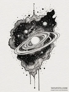 Tattoo design a watercolor nebula in soft, bl... - эскиз тату (№1752835544_0, 18.07.2025 10:45) — Tatufoto.com